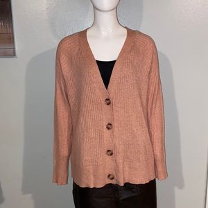 PEYTON Primrose Women’s Plus Size 1x Ribbed V Neck Buttondown Cardigan